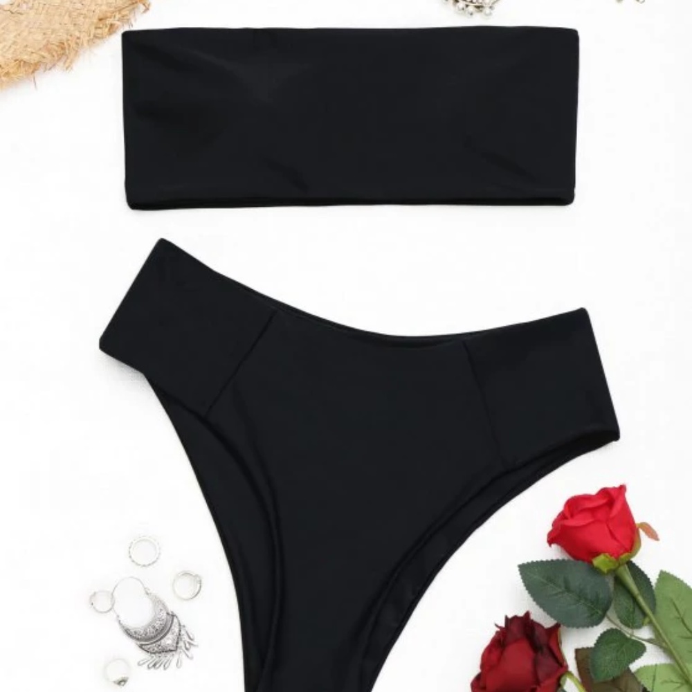 Zaful High Cut Bandeau Bathing Suit (Medium)